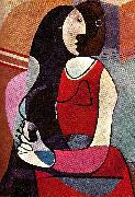 pablo picasso sittande kvinna oil painting reproduction